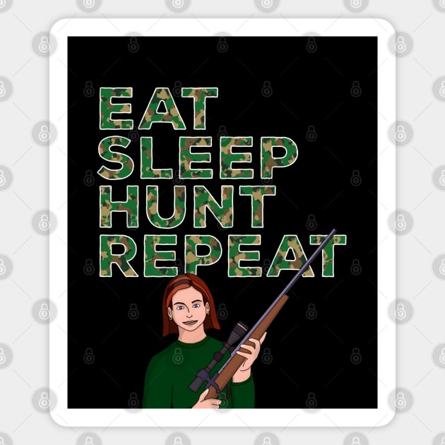 Eat Sleep Hunt Repeat Magnet by DiegoCarvalho